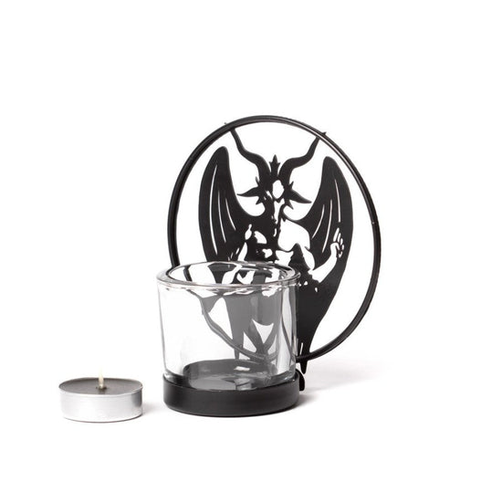Alchemy Gothic Tealight Holder Personal Baphomet - QHA UK