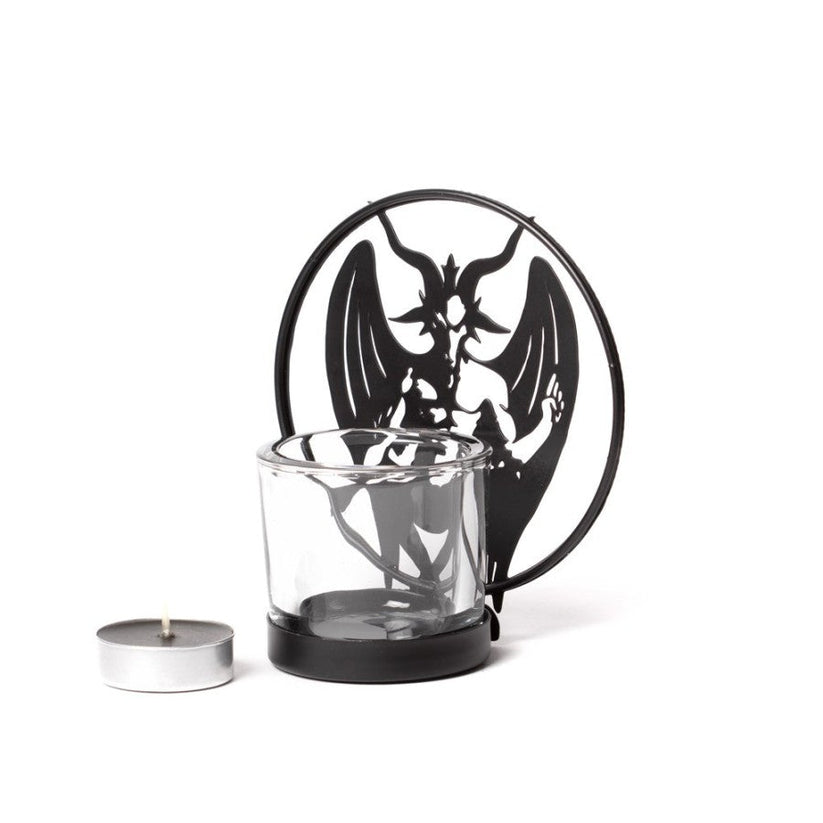 Alchemy Gothic Tealight Holder Personal Baphomet - QHA UK