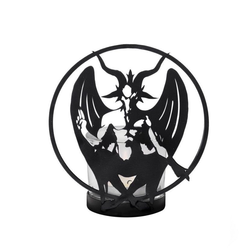 Alchemy Gothic Tealight Holder Personal Baphomet - QHA UK