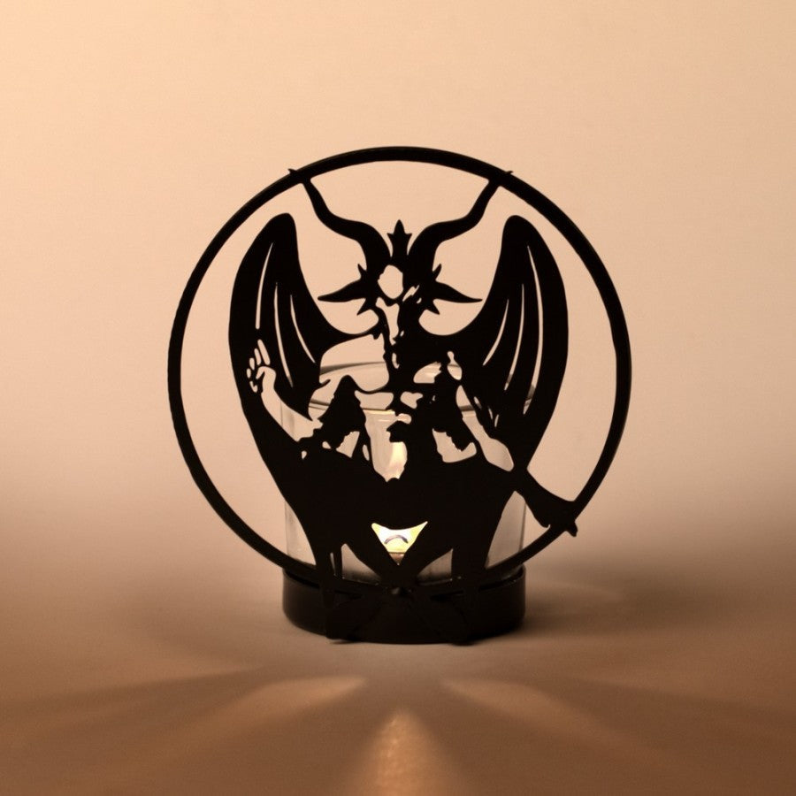 Alchemy Gothic Tealight Holder Personal Baphomet - QHA UK