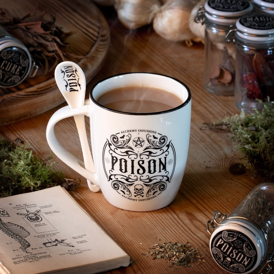 Alchemy Gothic Mug and Spoon Set Poison - QHA UK
