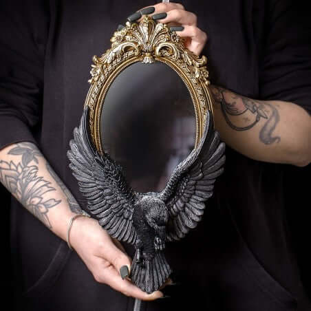 Alchemy Gothic Mirror Raven's Gaze Wall - QHA UK