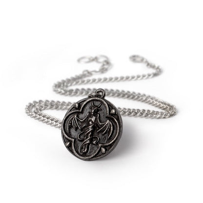 Alchemy Gothic Necklace St. Levantius Talisman Dual-Sided Pewter - QHA UK