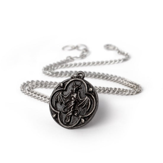 Alchemy Gothic Necklace St. Levantius Talisman Dual-Sided Pewter - QHA UK