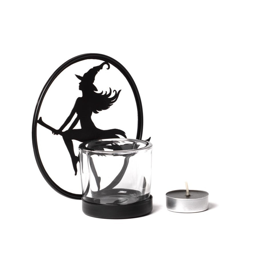 Alchemy Gothic Witch Tealight Holder Moonlight - QHA UK