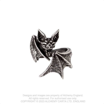 Alchemy Gothic Ring Nighthawk Pewter - QHA UK