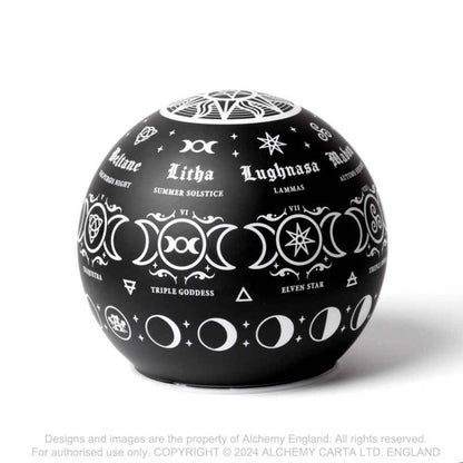 LED Light Alchemy Pagan Calendar Globe - QHA UK