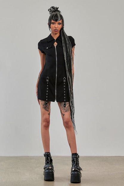 Banned Alternative Dress Tartan Night Zip UK 8-22 - QHA UK
