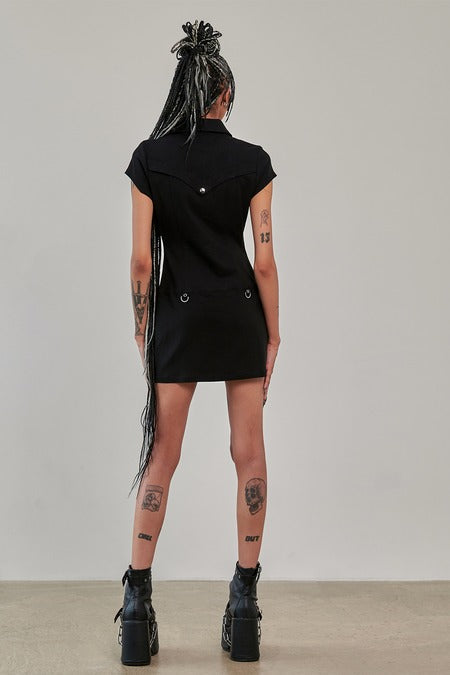 Banned Alternative Dress Tartan Night Zip UK 8-22 - Zip Detail - QHA UK