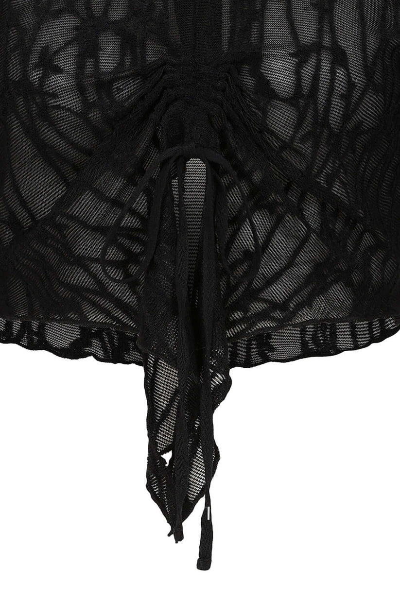 Banned Apparel Women's Gothic Blouse Abyssia Lace Top UK 8-18 - QHA UK