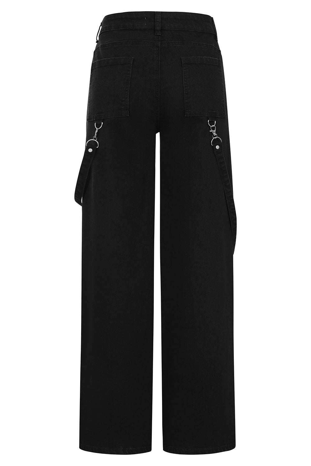 Banned Apparel Women's Industrial Wide-Leg Trousers Cinder Mesh Panel - QHA UK