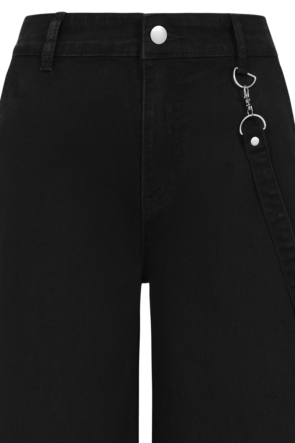 Banned Apparel Women's Industrial Wide-Leg Trousers Cinder Mesh Panel - QHA UK