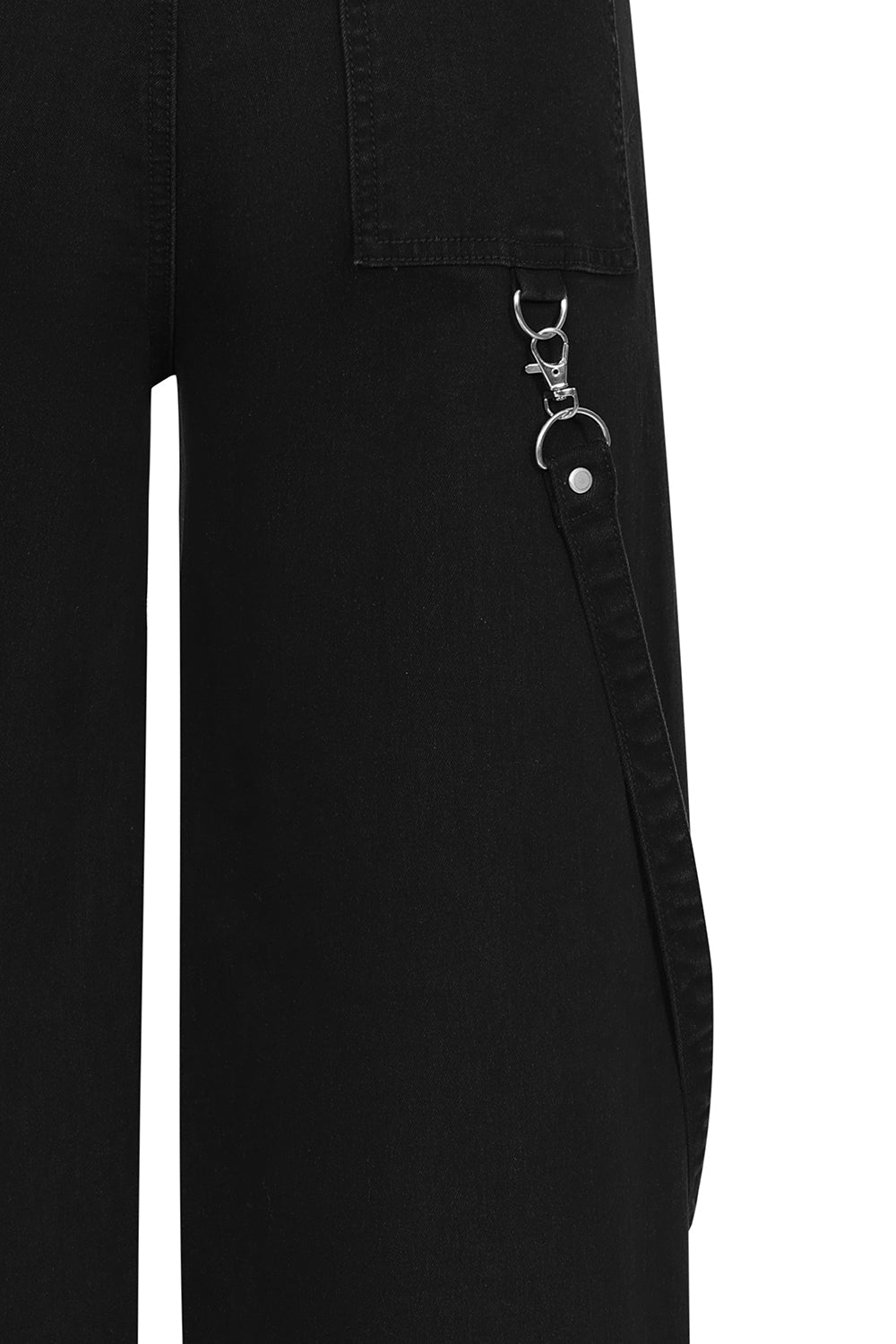 Banned Apparel Women's Industrial Wide-Leg Trousers Cinder Mesh Panel - QHA UK