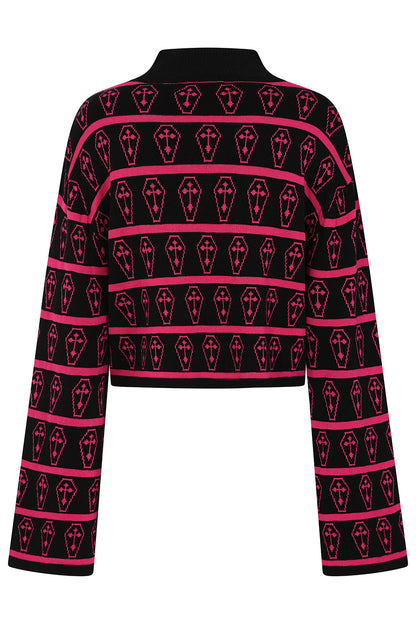 Banned Apparel Women's Jumper Coffin Knit UK 10-16 - QHA UK