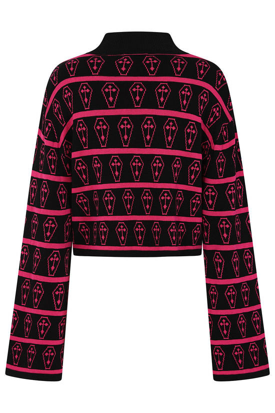 Banned Apparel Women's Jumper Coffin Knit UK 10-16 - QHA UK