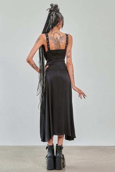 Banned Apparel Gothic High-Low Dress High-Low Black Asymmetric UK 8-22 - QHA UK