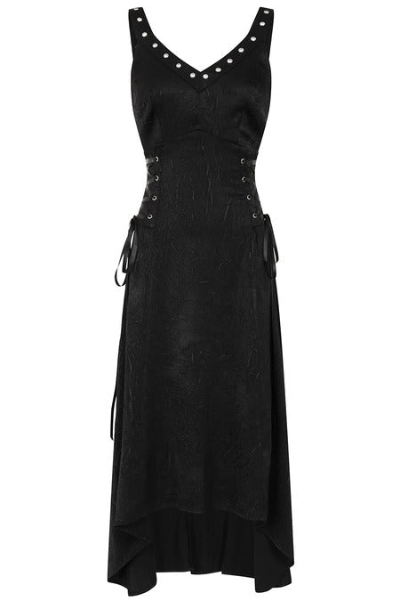 Banned Apparel Gothic High-Low Dress High-Low Black Asymmetric UK 8-22 - QHA UK