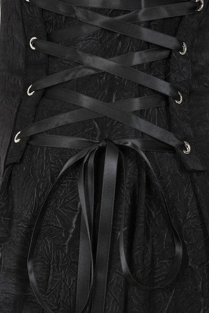 Banned Apparel Gothic High-Low Dress High-Low Black Asymmetric UK 8-22 - QHA UK