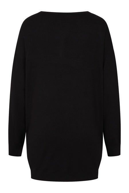 Banned Apparel Women's Gothic Jumper Dress Black Oversized Knit - QHA UK