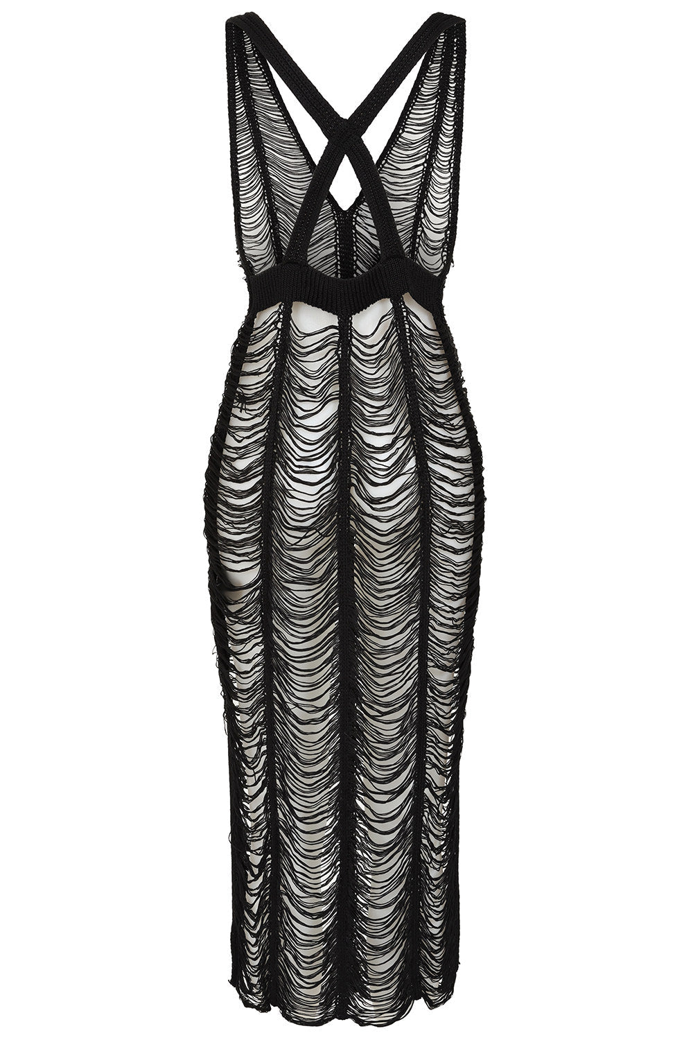 Banned Apparel Gothic Dress Mesh Distressed Black UK 10-18 - QHA UK