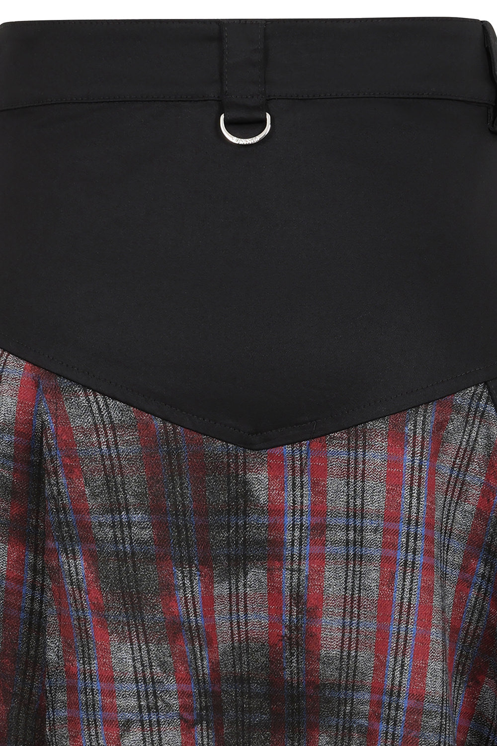 Banned Apparel Gothic Skirt Morrigan Asymmetric Tartan Red UK 8-18 - QHA UK