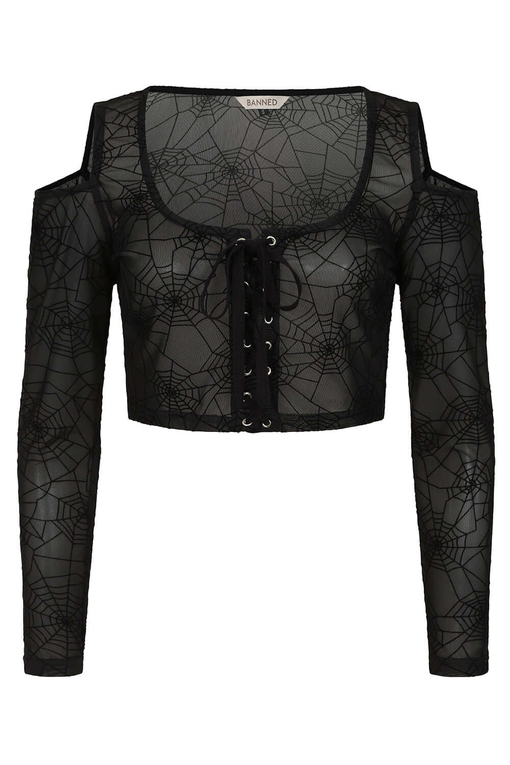 Banned Apparel Mesh Top Seraphina Black UK 8-18 - QHA UK