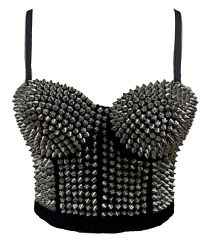 Banned Apparel Top Xenia Silver UK 8-16 - QHA UK