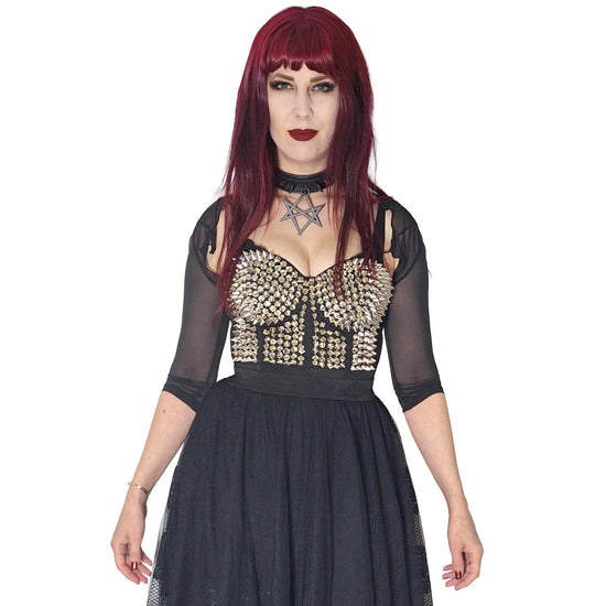 Banned Apparel Top Xenia Silver UK 8-16 - QHA UK
