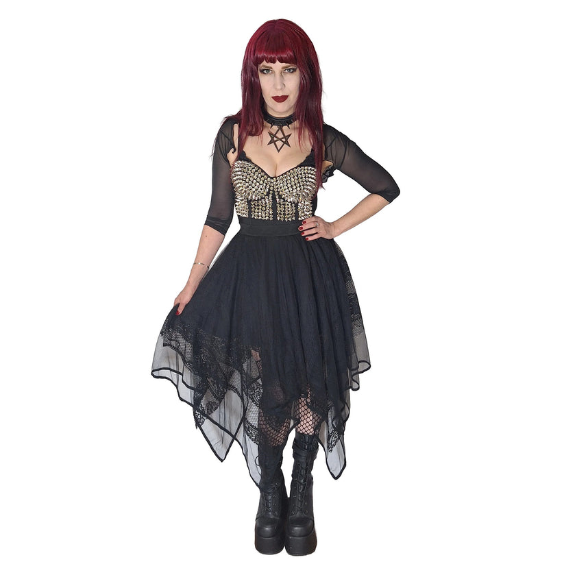 Banned Apparel Top Xenia Silver UK 8-16 - QHA UK