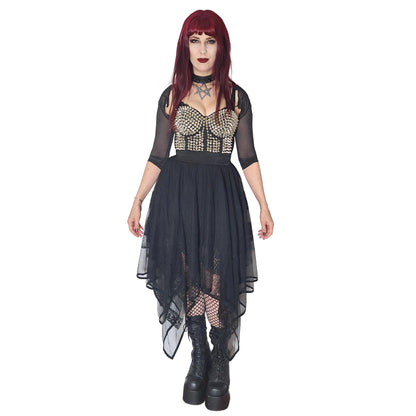 Banned Apparel Top Xenia Silver UK 8-16 - QHA UK