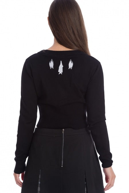 Banned Apparel Women's Cardigan Black Bat Lady UK 10-22 - QHA UK