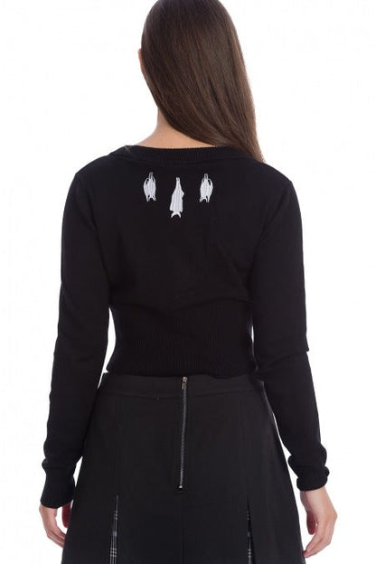 Banned Apparel Women's Cardigan Black Bat Lady UK 10-22 - QHA UK