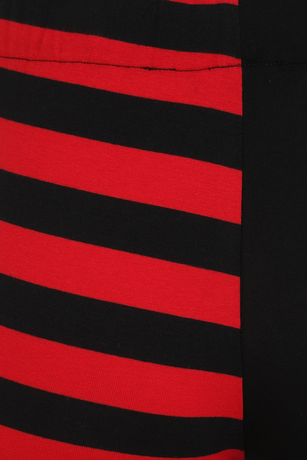 Banned Apparel Women's Leggings Half Black Half Stripes Red UK 10-18 - QHA UK