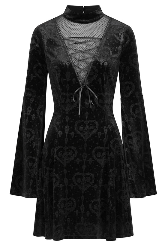 Banned Apparel Victorian Dress Lucinda Lace Black UK 8-18 - QHA UK