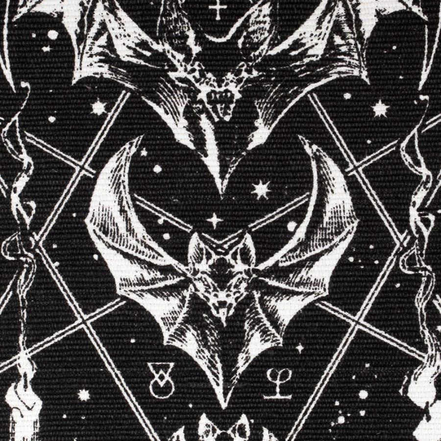 Alchemy Gothic Rug Bat Moon Phase Cotton Wall Floor Décor - QHA UK