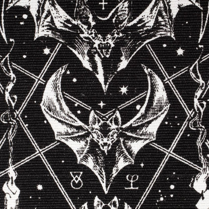 Alchemy Gothic Rug Bat Moon Phase Cotton Wall Floor Décor - QHA UK
