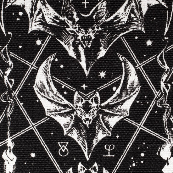 Alchemy Gothic Rug Bat Moon Phase Cotton Wall Floor Décor - QHA UK