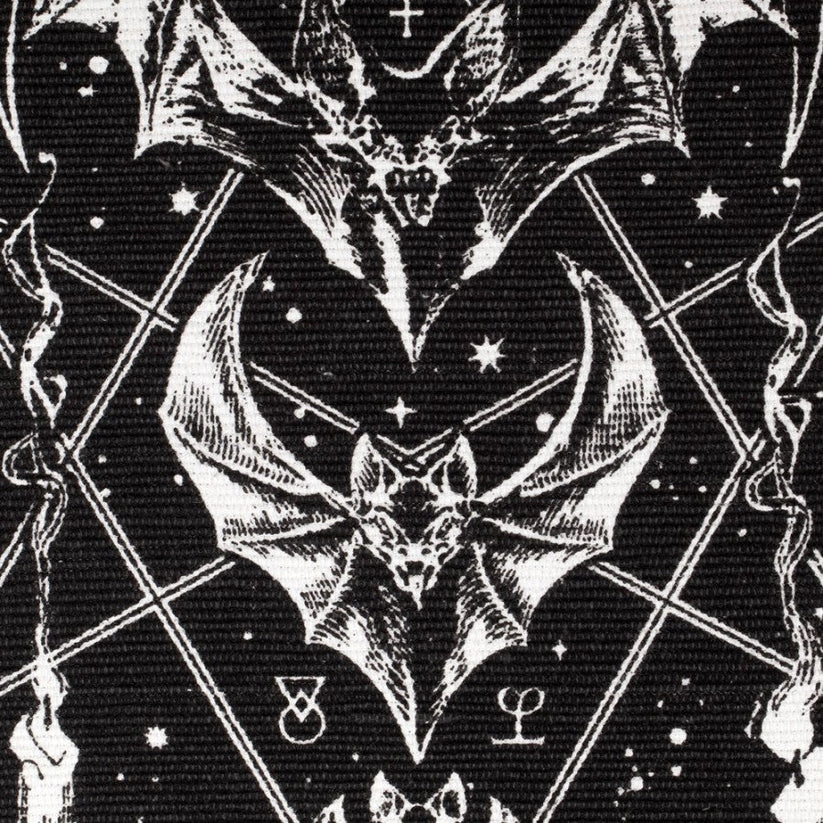 Alchemy Gothic Rug Bat Moon Phase Cotton Wall Floor Décor - QHA UK