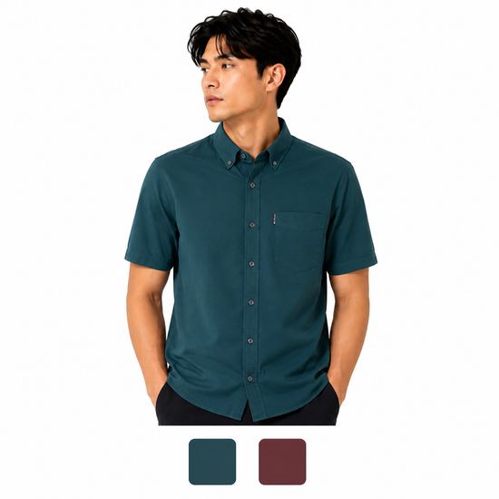 Ben Sherman Big Size Signature Oxford Short Sleeve Shirt For Men in 2 - QHA UK