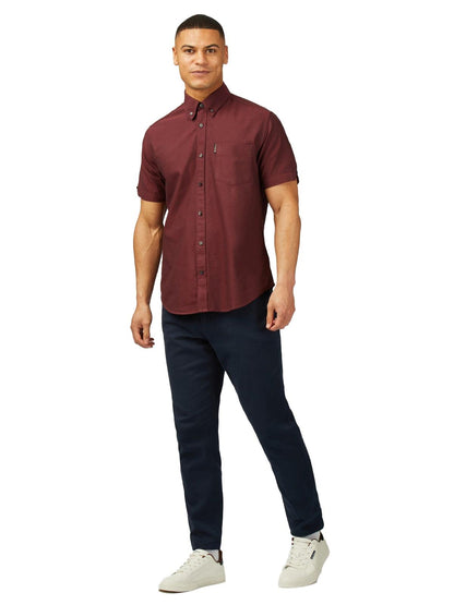 Ben Sherman Big Size Signature Oxford Short Sleeve Shirt For Men in 2 - Sleeve Detail - QHA UK