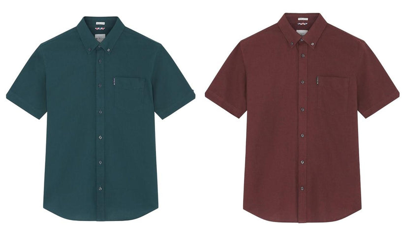 Ben Sherman Big Size Signature Oxford Short Sleeve Shirt For Men in 2 - Sleeve Detail - QHA UK