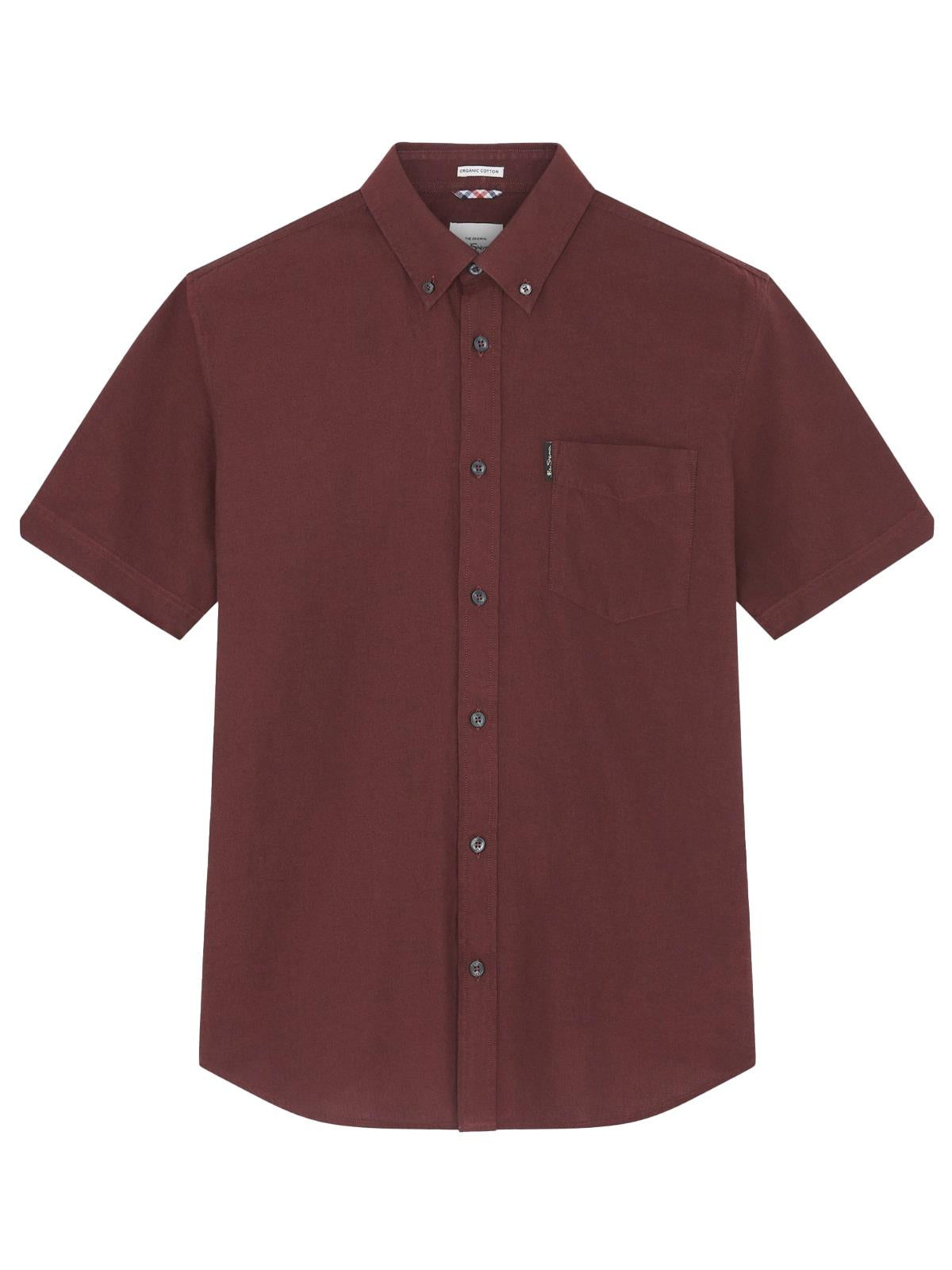 Ben Sherman Big Size Signature Oxford Short Sleeve Shirt For Men in 2 - Sleeve Detail - QHA UK