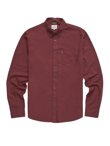 Ben Sherman Mens Organic Cotton Oxford Shirt Long Sleeve 2XL–5XL | Qua - Sleeve Detail - QHA UK