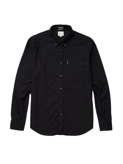 Ben Sherman Mens Organic Cotton Oxford Shirt Long Sleeve 2XL–5XL | Qua - Sleeve Detail - QHA UK