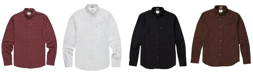Ben Sherman Mens Organic Cotton Oxford Shirt Long Sleeve 2XL–5XL | Qua - Sleeve Detail - QHA UK