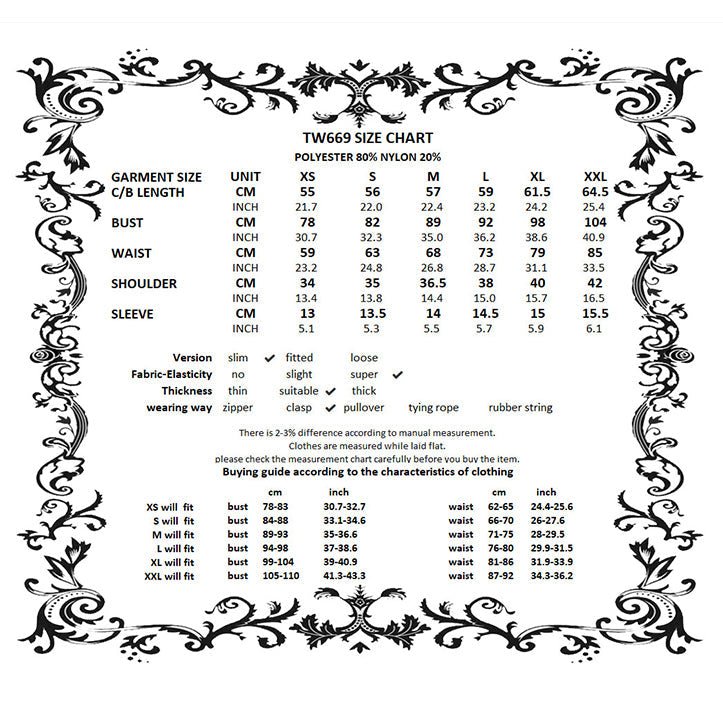 Women's Gothic Corset Top Black Floral Lace High-Neck Shoulder-Mantle - Collar Detail - QHA UK