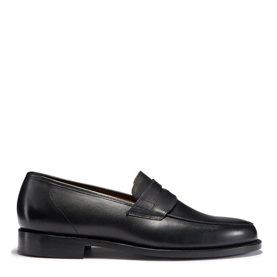 Hugs & Co Mens Black Leather Loafers Welted Leather Sole UK 7-14 - QHA UK