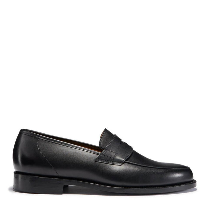 Hugs & Co Mens Black Leather Loafers Welted Leather Sole UK 7-14 - QHA UK