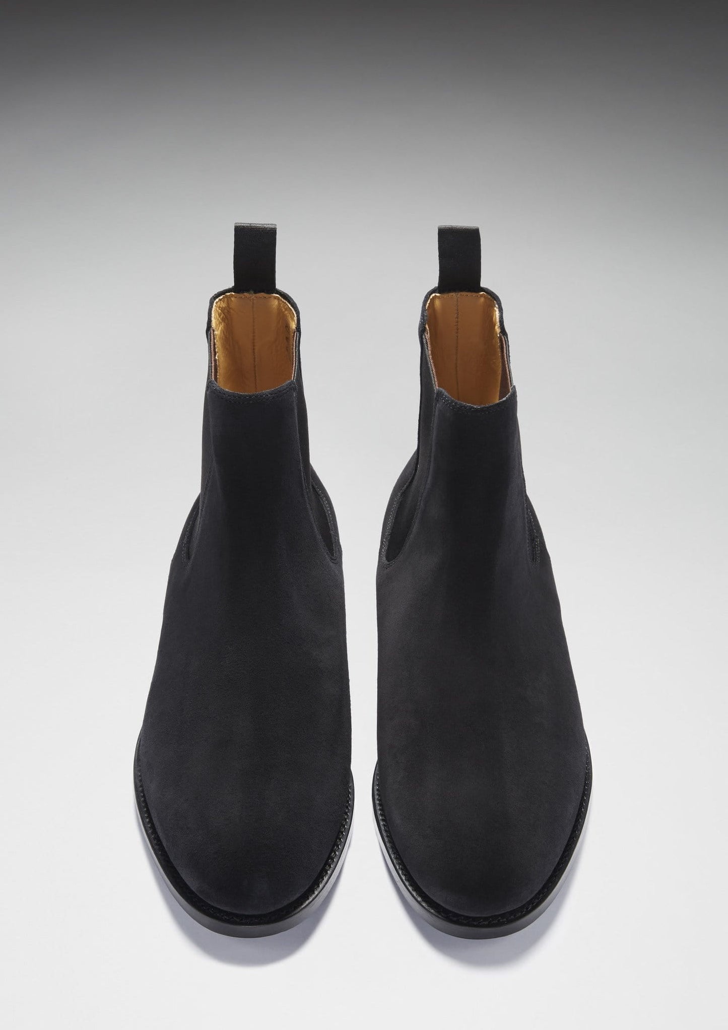 Hugs & Co Mens Black Suede Chelsea Boots Welted Leather Sole UK 7-14 - Sole Detail - QHA UK