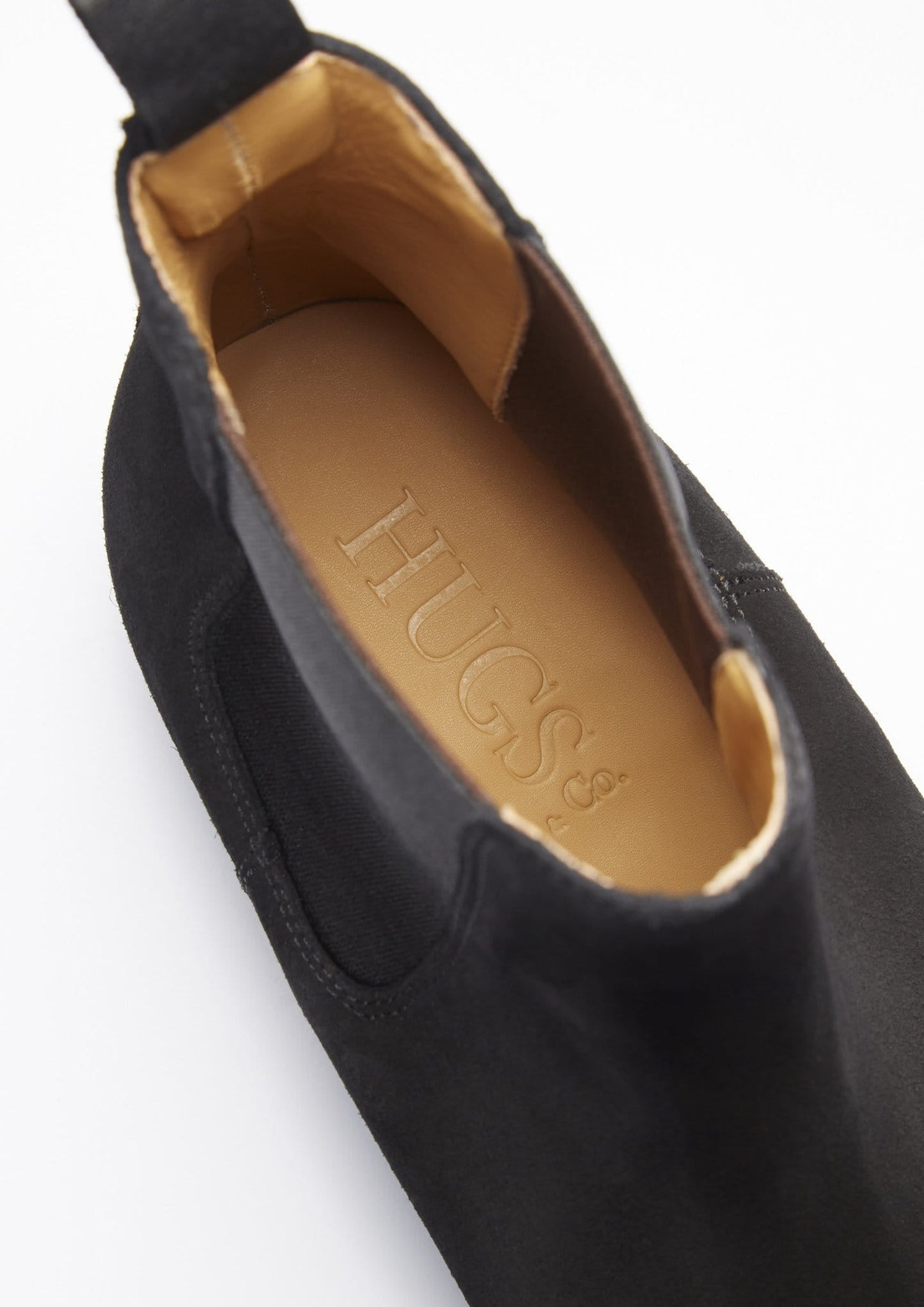 Hugs & Co Mens Black Suede Chelsea Boots Welted Leather Sole UK 7-14 - Sole Detail - QHA UK